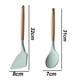 thumbnail image 2 of 2 PC BPA liberan el silicón antiadherente que cocina los utensilios de cocina fijados, silicón de madera de la resistencia al calor de la manija, 2 of 5