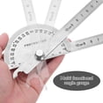 thumbnail image 3 of COOPHYA Stainless Steel Angle Protractor for Measuring Use Durable Multifunctional Tool Silver 180 Degrees Compact Size, 3 of 8