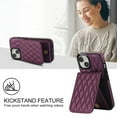 thumbnail image 2 of Crossbody Wallet Case for iPhone 14 Plus, Purse Magnetic Clasp RFID Blocking Card Holder, Elegant PU Leather Flip Kickstand Shockproof Protective Cover for iPhone 14 Plus, Darkpurple, 2 of 8