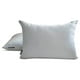 thumbnail image 3 of Funda de cojín lumbar decorativa HomeCentric, gris claro, paquete de 2, 30 x 45 cm (12 x 18 pulgadas), funda de cojín rectangular lisa de satén, estilo moderno liso - Satén flameado gris claro, 3 of 5