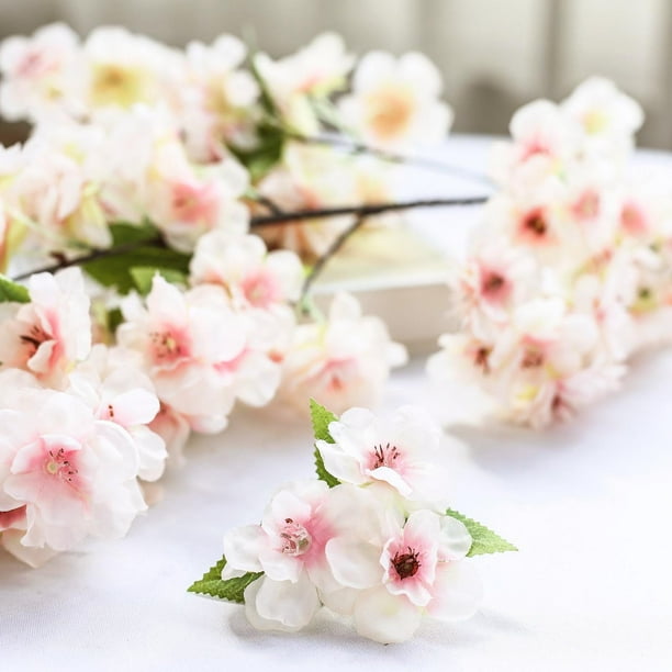 4 Bushes | 40" Tall Silk Artificial Flowers Faux Cherry ...
