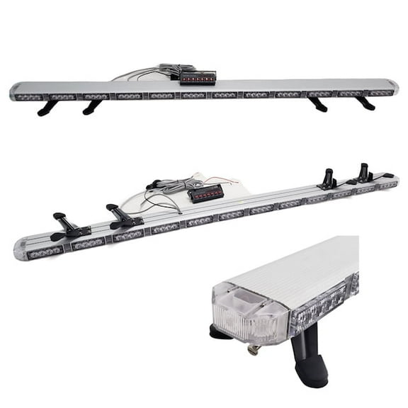 60” Amber LED Light Bar Flat Bed Tow Truck Plow Roll Back w/ Alley & TURN SIGNAL