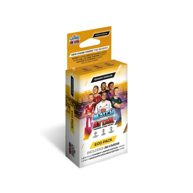 2025-26 Topps Match Attax Champions League Cards - Éco Blaster (36 Cartes + 2 LE)
