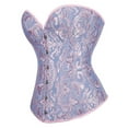 thumbnail image 4 of Aboser Corset Belt for Women Renaissance Waist Cincher Floral Print Boned Bodyshaper Eyelet Lace up Corset Tops Strapless Chest Supporting Bustier Top, 4 of 9