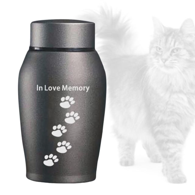 Creative Cremation Urn Funeral For Pets Container Cat Dog Pets Memorials Gray