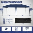 thumbnail image 2 of ECOLINEAR SHADES 10x20 Pop Up Canopy Tent, Thicken Frame Commercial Heavy Duty Tent, 6 Sidewalls 12 Stakes & 6 Ropes, Outdoor Canopies For Events, Parties, Navy Blue, 2 of 10