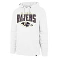 thumbnail image 2 of Men's '47 White Baltimore Ravens Elements Arch Headline Pullover Hoodie, 2 of 3