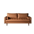 thumbnail image 2 of Uspridefurniture Angulo 69.7'' Faux Leather Square Arm Sofa, Brown, 2 of 5