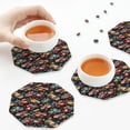 thumbnail image 4 of Leather Coasters with Heat-resistant for Drinks, colorful off road racing -标题2 Octagon, 4 of 5