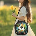 thumbnail image 3 of Yspwyqan Colorful Soccer Print Kids Insulated Lunch Tote Double-Insulated Lunch Bag Holds Lunch Box, Water Bottle, & Snacks Easy to Clean Suitable for Preschool and Elementary School Age Children, 3 of 6