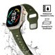thumbnail image 4 of Correa deportiva AYYPYDD compatible con Apple Watch Ultra de 49 mm, negro/verde militar, 4 of 7