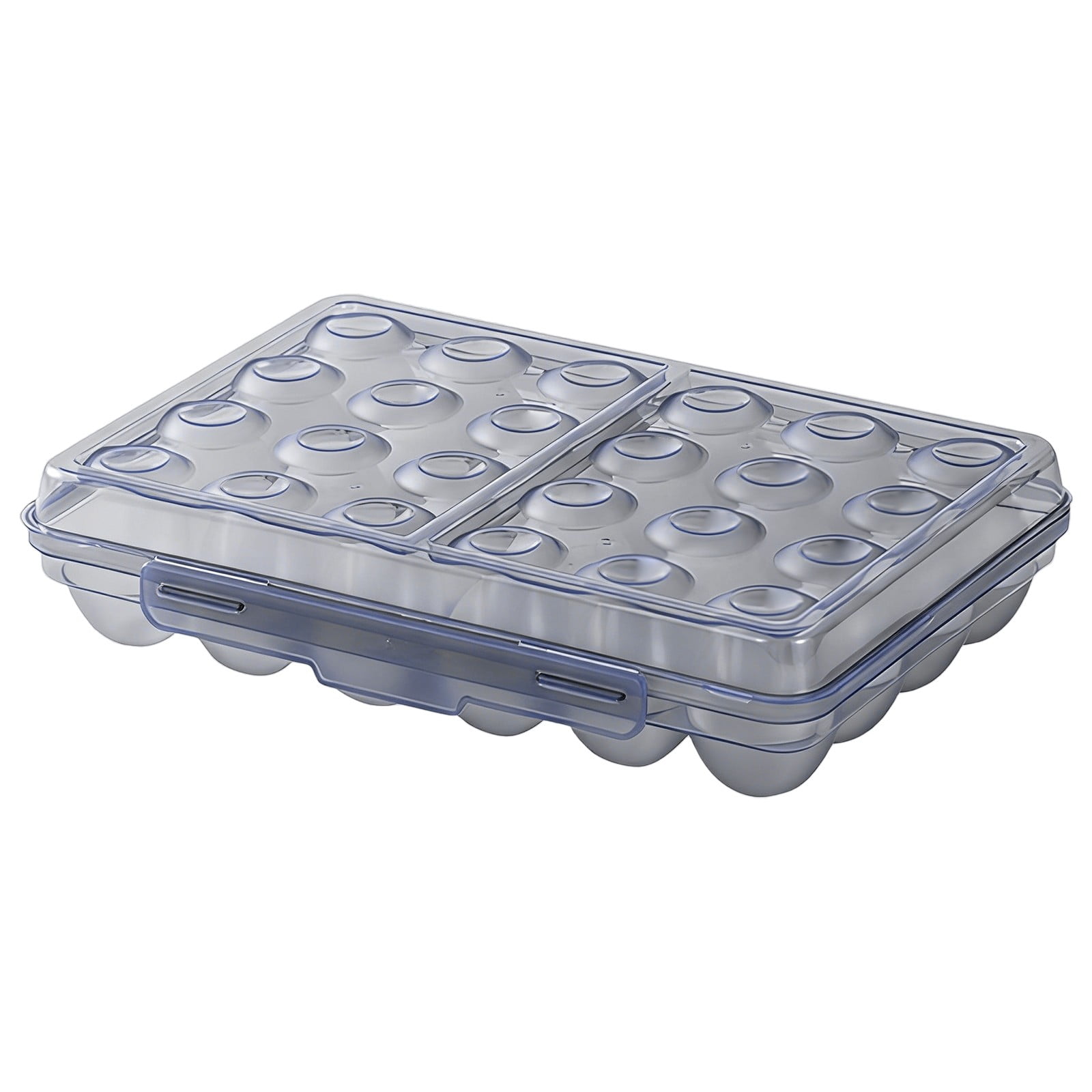 Egg Holder, Large Capacity Clear Egg Storage Box with Lid, Egg Container for Refrigerator, Jumbo 24-Capacity Egg Storage Box,Plastic Egg Storage Container, Egg Organizer for Protect and Keep Fresh