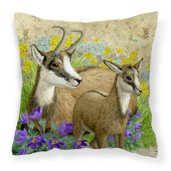 Carolines Treasures ASAD0789PW1818 Chamois by Sarah Adams Canvas Decorative Pillow  18H x18W multicolor