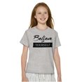 thumbnail image 5 of Believe in Yourself Motivational Girls Kids T Shirt Tees Teen Brisco Brands XS, 5 of 6