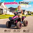 thumbnail image 3 of Kerry Yoo AT2 12V ATV Ride on, Electric Car for Kids, 4 Wheels Ride on toys,  Ages 3+,Remote Control,LED Lights,Music-Pink, 3 of 7