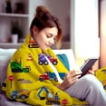 thumbnail image 3 of LHSHID Cute Truck Construction Blanket Super Soft Flannel Throw Blankets Tractor Cars Blankets Bedding for Boys Girls Adults Gifts 60"x80", 3 of 7