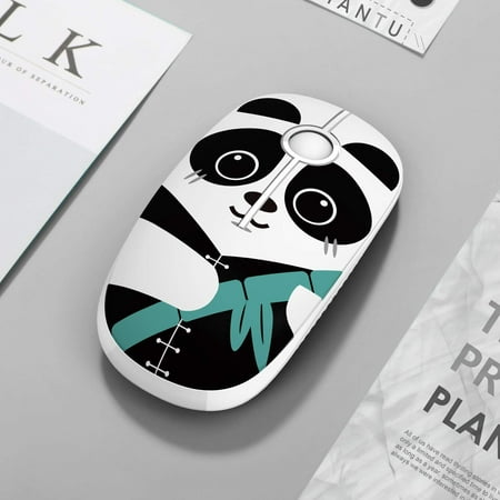2.4G Cute Panda pattern Slim Wireless mouse with Nano Receiver,Less Noise,Portable Mobile Optical Mice for Notebook, PC, Laptop, Computer,