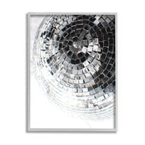 Stupell Industries Fading Disco Ball Monochrome Photography Photograph Gray Framed Art Print Wall Art, Design by Ziwei Li