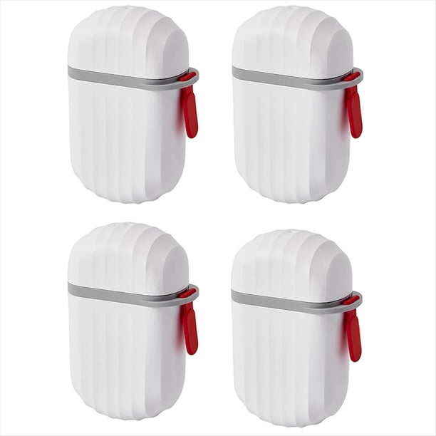 Juego de 4 Jaboneras con Tapa, Jabonera Portátil Impermeable de Viaje con Asa para Baño, Camping
