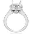 thumbnail image 3 of Pompeii 3/4ct Oval Halo Vintage Ring Setting 14K White Gold (H-I,I1), 3 of 4