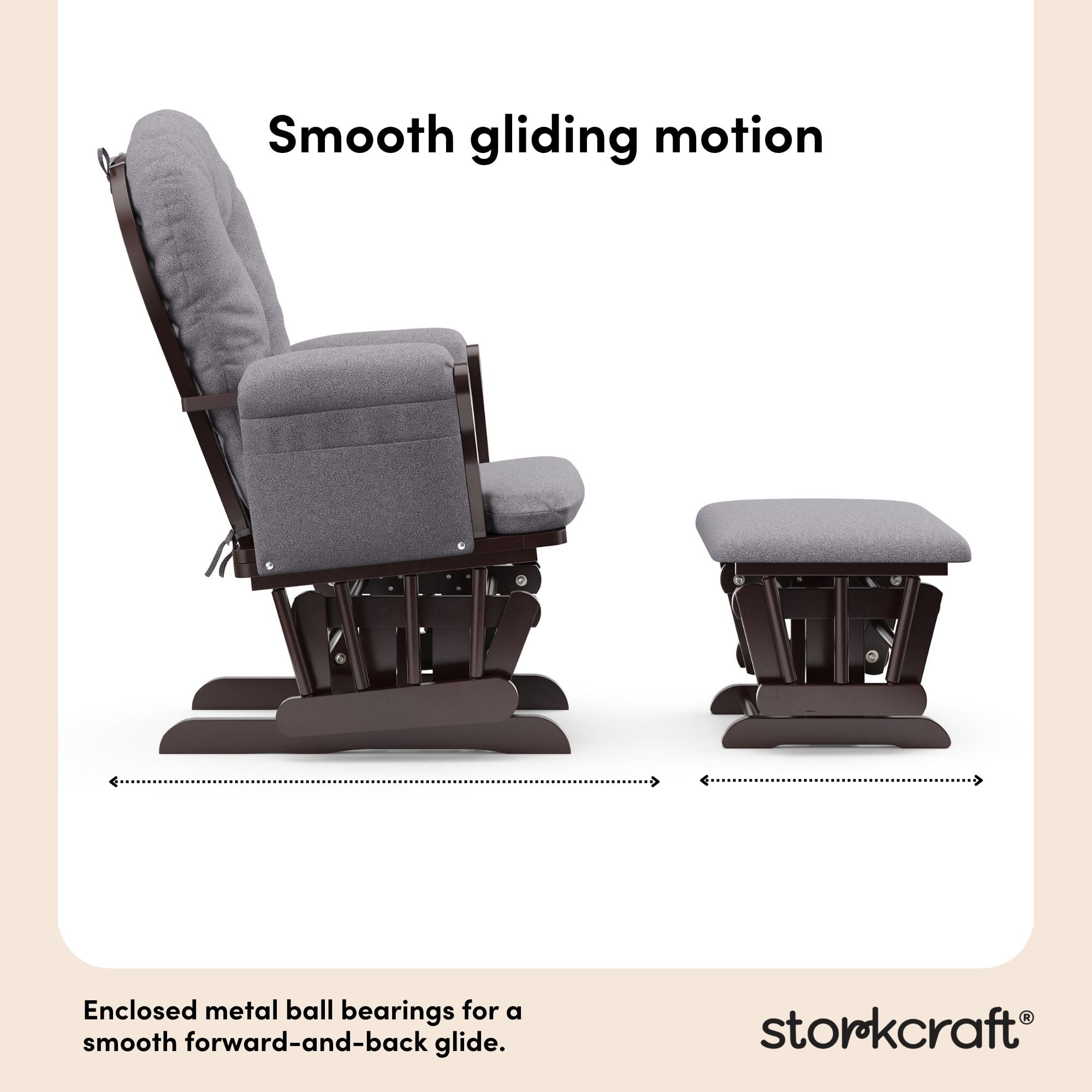 Storkcraft Hoop Glider and Ottoman