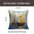 thumbnail image 2 of LALILO Throw Pillow Covers Fine Art Oil Sea Landscape Ships Sea Cushion Cover 18" x 18", 4074 Pack, 2 of 6