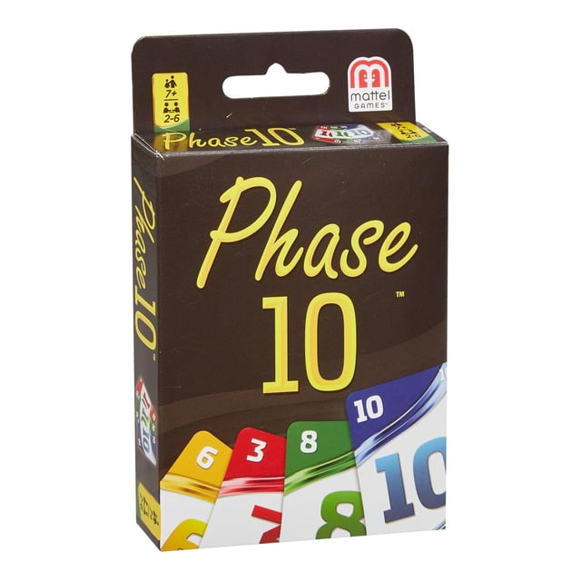 Juego de cartas Mattel Games Phase 10 Sequences Rummy con 108 cartas
