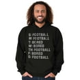 thumbnail image 3 of Bored Football Sport Schedule Men's Big & Tall Graphic Hoodie Brisco Brands 2X, 3 of 5