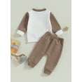 thumbnail image 5 of Musuos Toddler Boys 2 Piece Outfits 12 18 24M 3T Rugby Letter Print Long Sleeve Sweatshirt and Elastic Pants Fall Spring Clothes, 5 of 9