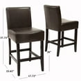 thumbnail image 2 of Tabourets en Cuir Marron Skyland (Lot de 2), 2 of 5