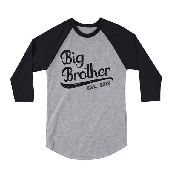 Tstars Boys Big Brother Shirt Gift for Big Brother 2021 Graphic Tee Sibling Pregnancy Announcement Big Bro Gifts for Brother 3-4 Sleeve Raglan Toddler Baby Shower T-Shirt