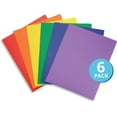 thumbnail image 1 of shiyou-6 Pack Multicolor Plastic Two Pocket Folders, Plastic Folders with 2 Pockets and Business Card Slot, 2 Pocket Plastic folders for School, Home, and Work, 6 Pack Plastic folders, 1 of 4