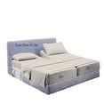 thumbnail image 1 of Split Bed Sheet Set (5 Pieces) Adjustable Bed Sheets - 100% Egyptian Cotton - 400 Thread Count - 16 Inch Deep Pocket of Fitted Sheet -(Split King, Ivory Solid), 1 of 5