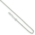 thumbnail image 1 of 925 Sterling Silver 1.5mm Polished Rolo Chain Anklet with 1in Extender Length, 1 of 2