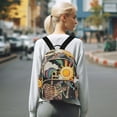 thumbnail image 7 of FORMRS Mini Backpack Purse for Women Travel Daypack Casual Shoulder Bag, Skeleton with Sun, 7 of 7