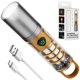 thumbnail image 1 of Linternas recargables de alto lumen, luz LED superbrillante de 100000 lúmenes, con cable USB-C, resistente al agua IPX6, linterna de mano potente, 1 of 4