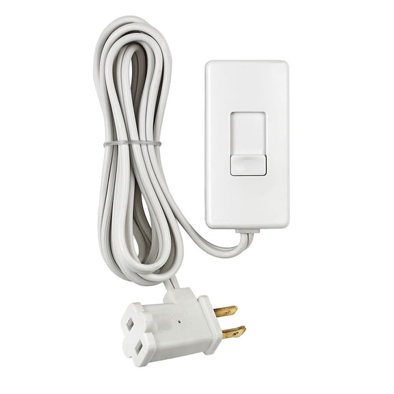 Leviton TBL03-10W, 300W White Tabletop Slide Light Dimmer & Switch