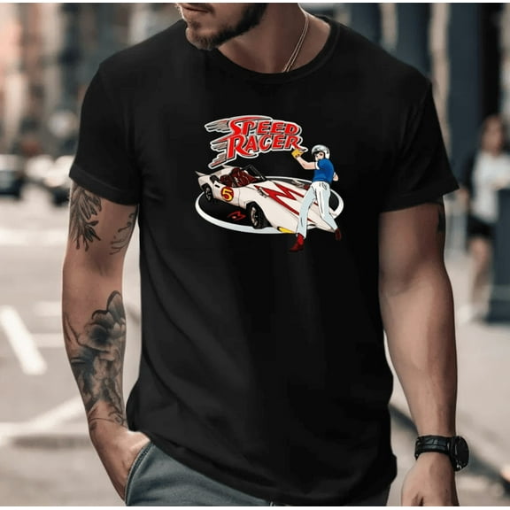 Speed Racer Classic Automotive Racing Graphic Design Unisex T-Shirt, up to size 5XL