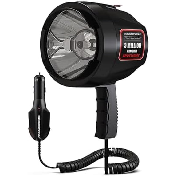 Handheld Spotlight Corded Spot Lights up to 1200 Lumen Halogen Flashlight 12V DC Car Charger Spotlight for Boat Fishing Hunting Hiking$$Tools & Hardware Other