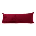 thumbnail image 1 of Funda de almohada corporal EVOLIVE, 54 x 21 pulgadas, color vino, microvisón, con cremallera, 1 of 6