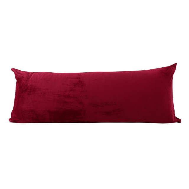 Funda de almohada corporal EVOLIVE, 54 x 21 pulgadas, color vino, microvisón, con cremallera