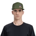 thumbnail image 6 of DouZhe Flat Brim Cap Snapback Hat, Letter K America Usa Flag Prints Adjustable Green Adult Baseball Cap, 6 of 7