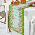 easter-egg-bunny-ears-wood-grain-table-runner-wedding-decor-table-cover