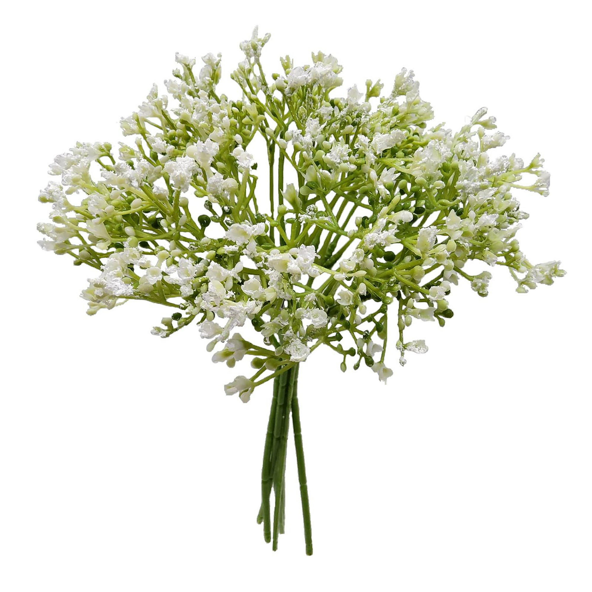 Mainstays 12 in Artificial Baby's Breath Flower Pick, White, Indoor Use