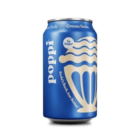 Poppi Cream Soda Prebiotic Soda 12 fl oz Single Can - 2pack