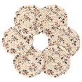 thumbnail image 7 of Yayeee 6 PCS Drink Coasters with Holder Set Woven Absorbent Round Tabletop Hot Pad, Floral Plaid, 7 of 7