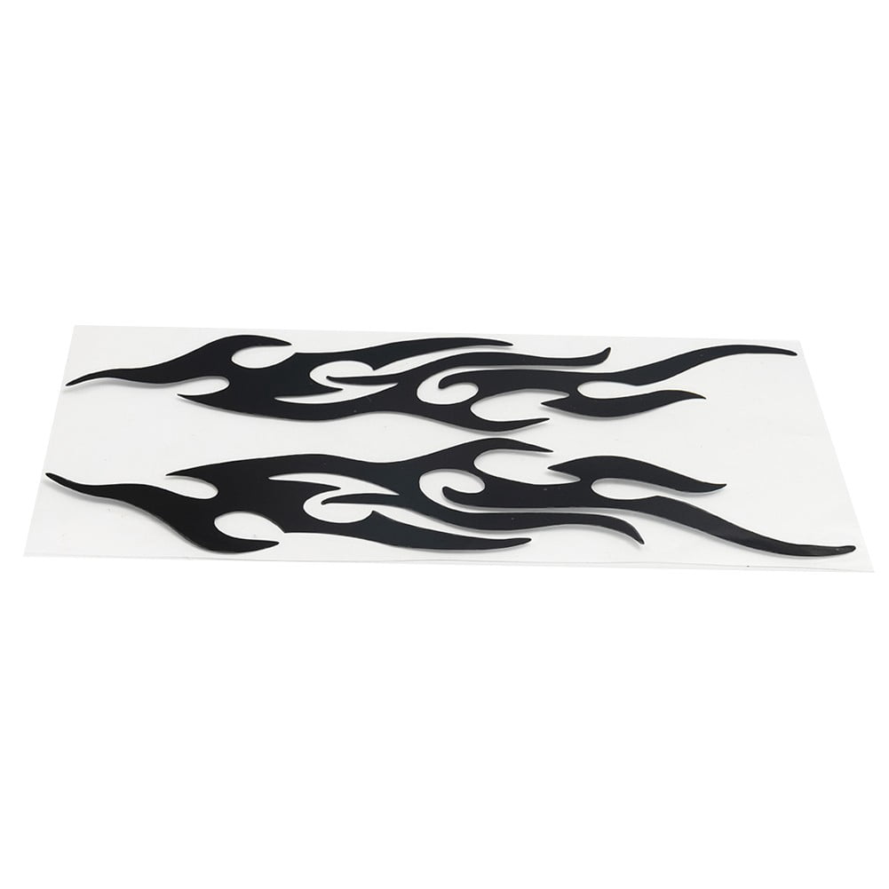 DIY White Flame Decoration Sticker Set For Motorcycle Gas Tank & Fender – Vinyl Decals