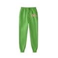 thumbnail image 3 of Girls Coquette Baseball Ghost Bow Grid Halloween Tracksuit, 2Pcs Stretch Polyester Hoodie Jogger Outfit for Kids Holiday Daily Loungewear(Green120), 3 of 6