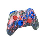 Custom Controllerzz Designer Series Custom Wireless Controller for PC, Windows, Series X/S & One - Multiple Designs Available (Glacier Burn & Blue Chrome Inserts)