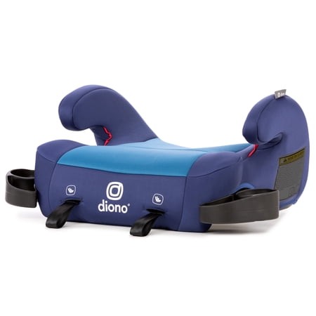 Diono Solana 2 XL Backless Booster Car Seat, Dual LATCH Connectors, Lightweight Belt-Positioning Booster, 40-120 lbs, 8 Years One Booster Seat, Blue